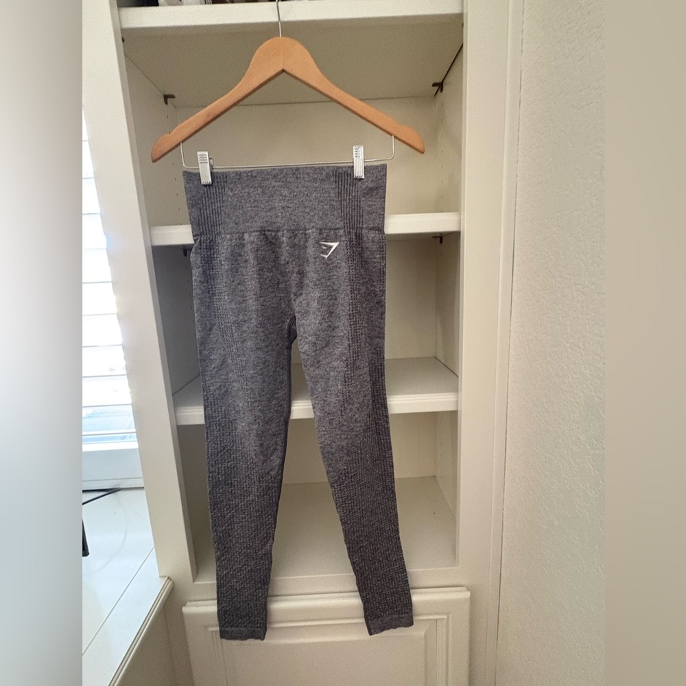 Gymshark Women Small Vital Seamless Gray Marl Compression Legging